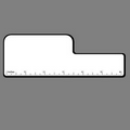 6" RULER W/ 1 3/8"x2 5/8" Rectangle Shape